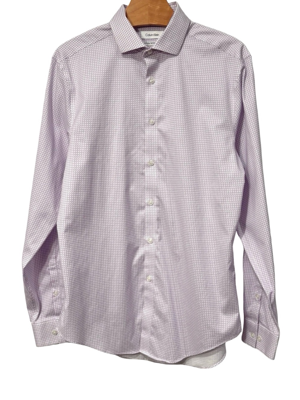 Calvin Klein Dress Shirt Slim Fit 16 34/35 Infinite Wrinkle Free